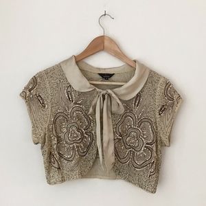 Topshop embellished mini vest